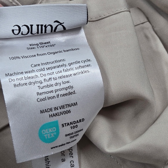 NWT QUINCE Bamboo Sheet Set* w/shams King Sand 4051 - Picture 10 of 13